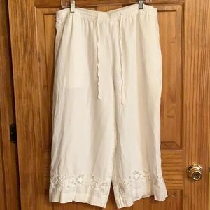 Coldwater Creek linen capris